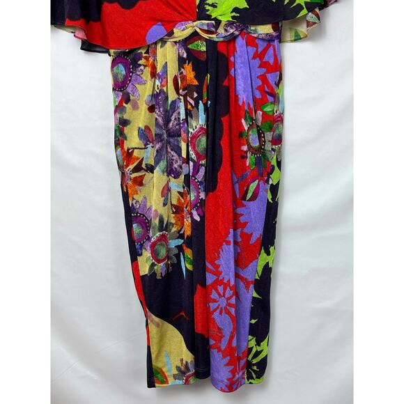 Ranna Gill Women's XS Multicolored Anthropologie Floral Print Sleeveless Dress - Picture 8 of 9